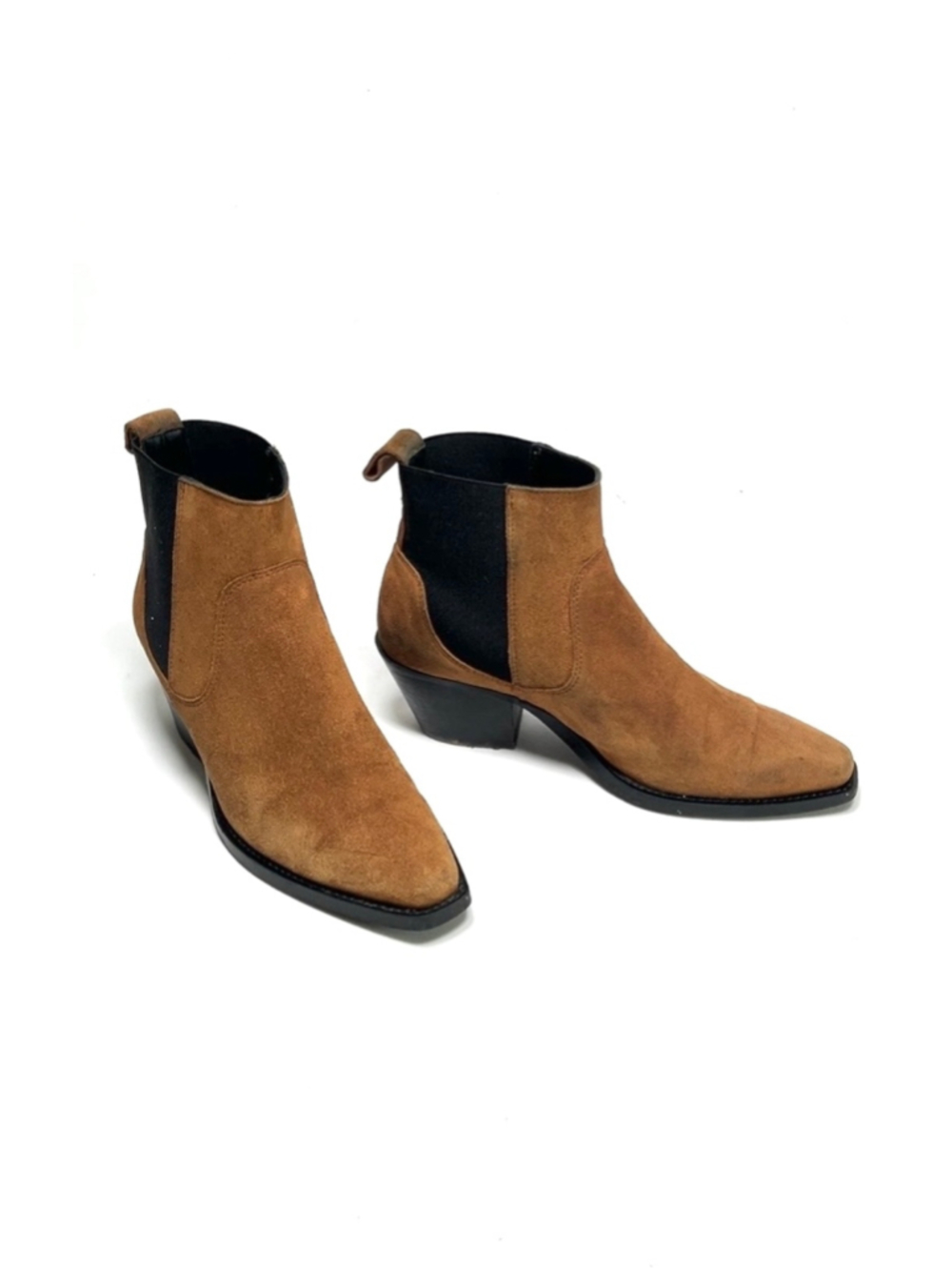 Everlane Womans Boots Tan Brown Suede The Western Boot Ankle Southwest 6.5 - Picture 3 of 7